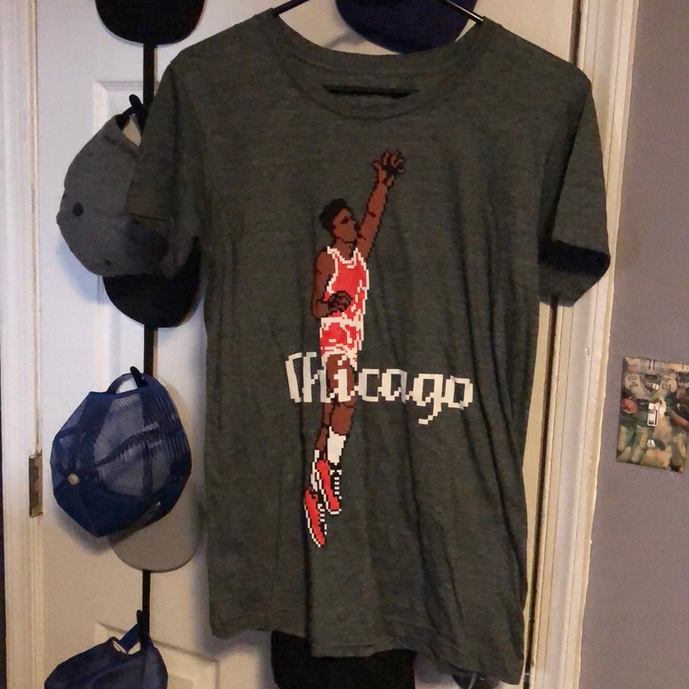 Chicago Bulls Michael Jordan SMALL NBA Gray RETRO